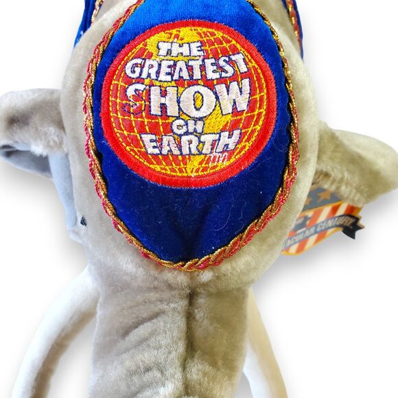 Vintage Y2K Ringling Bros King Tusk Elephant Plush 20" Fiesta 130th Circus - Picture 8 of 16